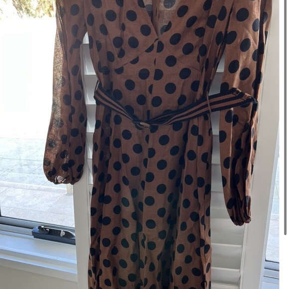 Zimmermann linen dress with matching belt - Picture 3 of 5